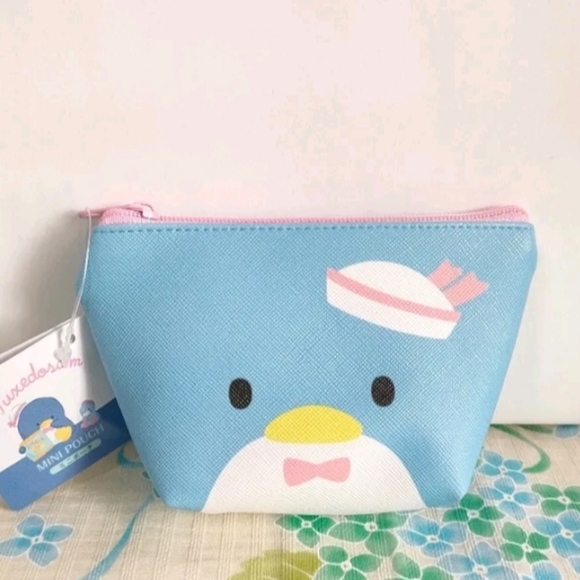 NEW Sanrio Characters Mini Pouch Tuxedo Sam Face pattern Japanese - Picture 2 of 7